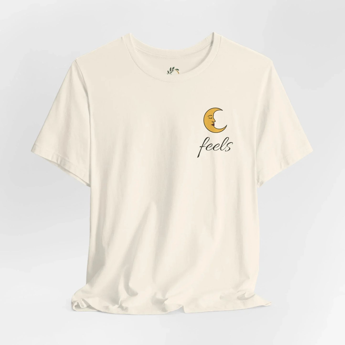 Moon Feels Graphic Tee - Crescent Moon Chest Print