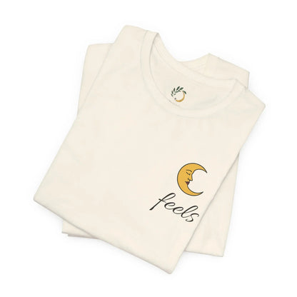 Moon Feels Graphic Tee - Crescent Moon Chest Print