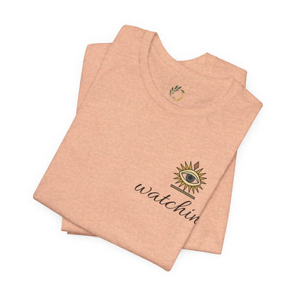 The Eye Watching T-Shirt - Graphic Tee with All-Seeing Eye Design