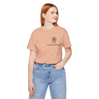 The Eye Watching T-Shirt - Graphic Tee with All-Seeing Eye Design