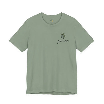 Olive Branch Peace T-Shirt - Tranquil Floral Tee