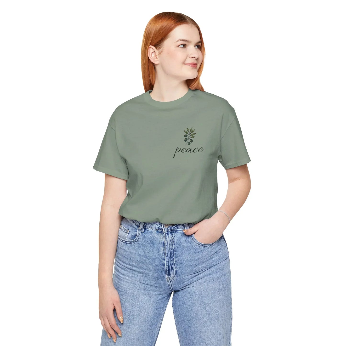 Olive Branch Peace T-Shirt - Tranquil Floral Tee